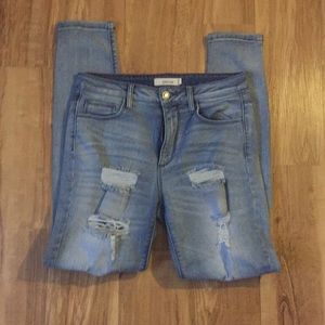 Light Blue Distressed Jeans